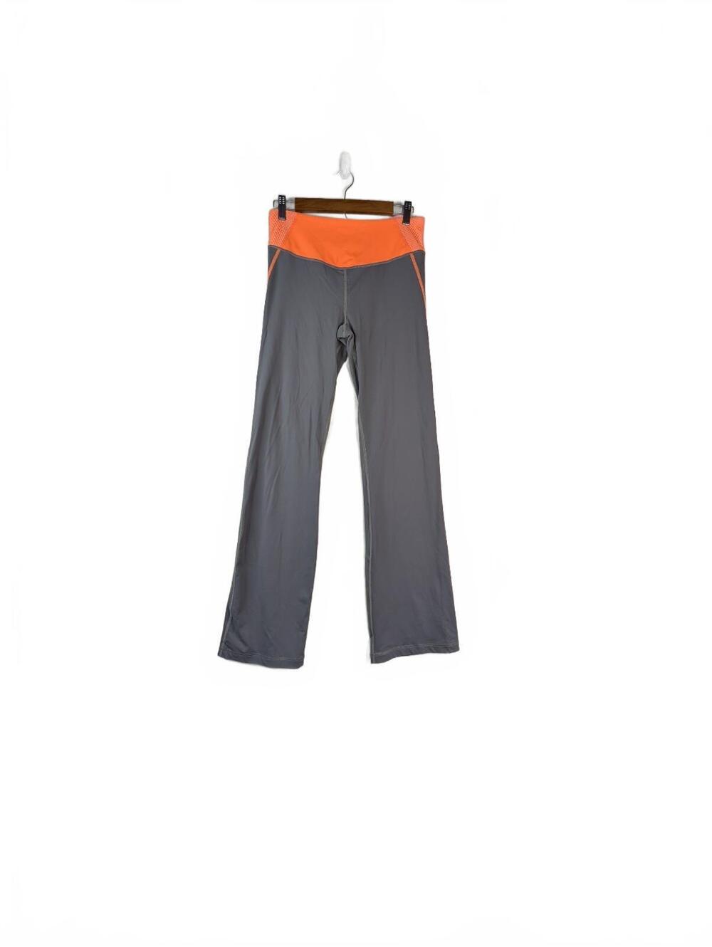 Victoria's Secret VSX Sport Grey Flare w/ Orange‎ Waistband Size Medium Long